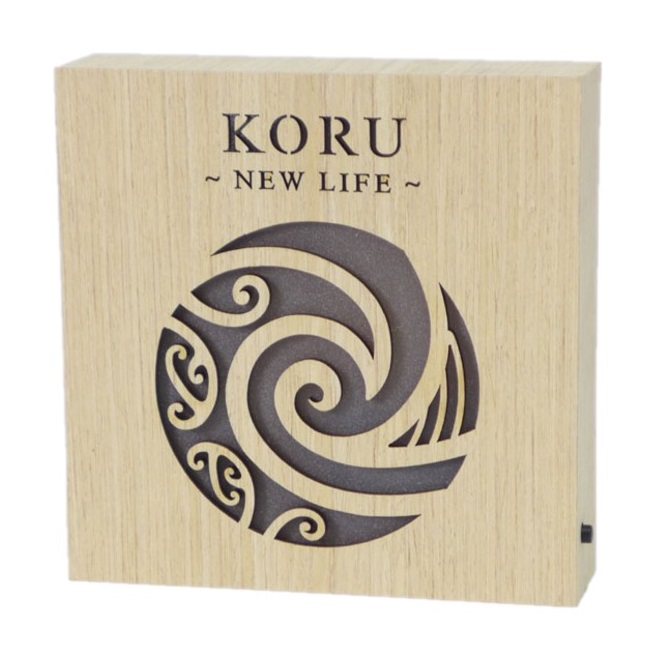Koru New Life Wooden LED Block - Image 2