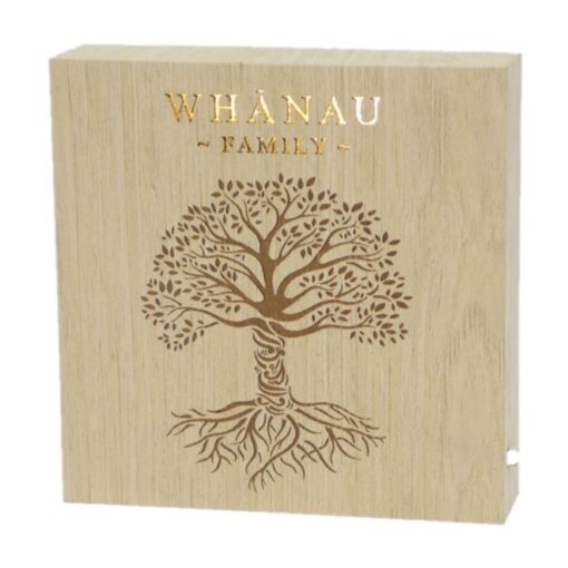 Whanau Family Wooden LED Block