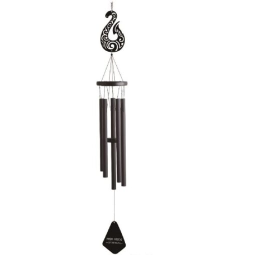 Fish Hook Kiwiana Wind Chime 40" Black