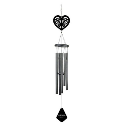 Aroha Love Kiwiana Wind Chime 40" Black