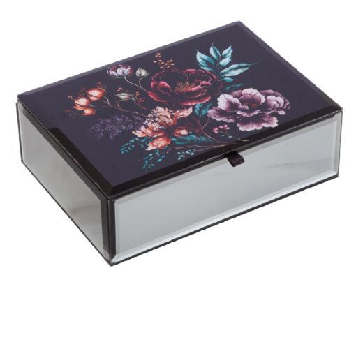 Midnight Flora Open Jewellery Box