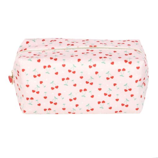 Makeup Bag Heart Cherry Print - Image 2