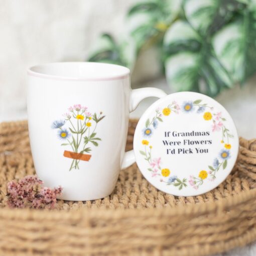 If Grandmas Were Flowers Floral Mug & Coaster Set - Image 4