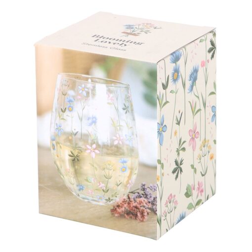 Floral Print Stemless Glass - Image 3