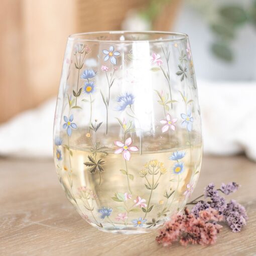 Floral Print Stemless Glass - Image 4