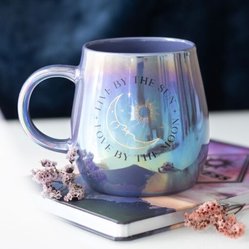 Live by the Sun Love by the Moon Iridescent Mug - Image 5