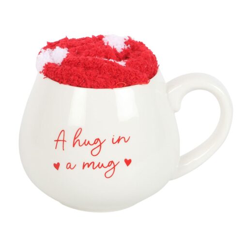 Hug in a Mug Heart Mug and Socks Set - Image 3