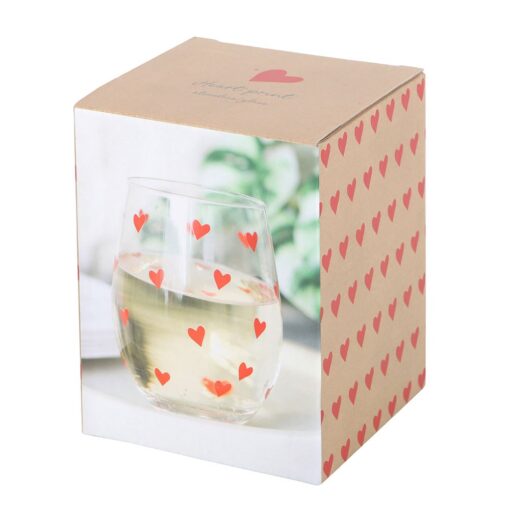 Heart Print Stemless Glass - Image 3