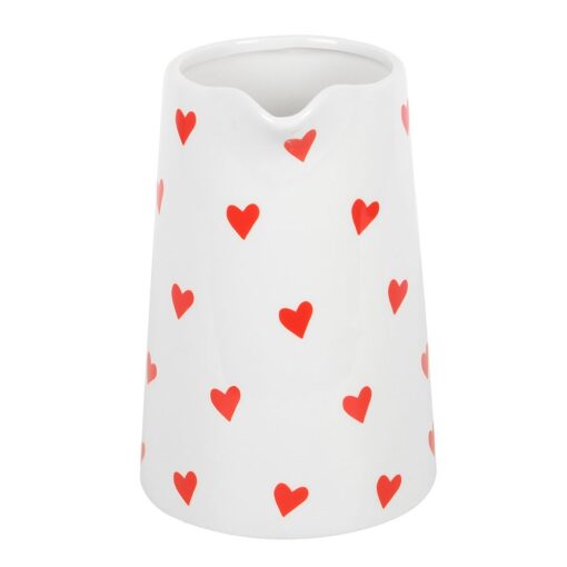 Heart Print Ceramic Flower Jug - Image 4