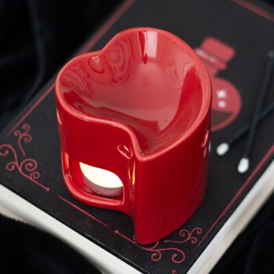 Heart Oil Burner Red