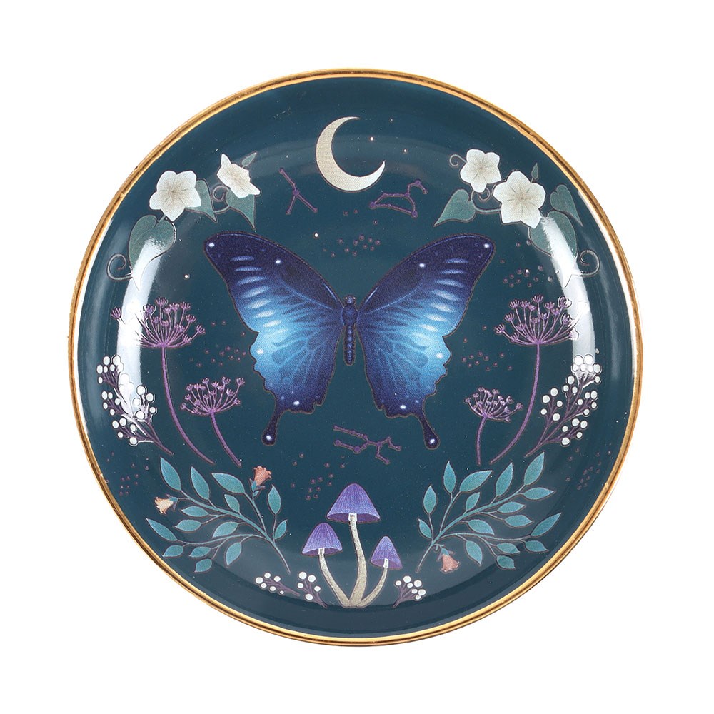Round Midnight Moth Trinket Dish - Image 3