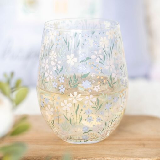 Ditsy Floral Print Stemless Glass - Image 4