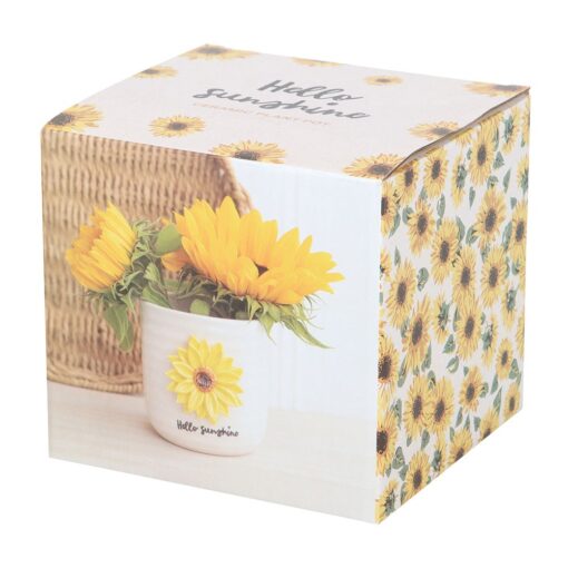 Hello Sunshine Plant Pot with 3D Sunflower - Image 4