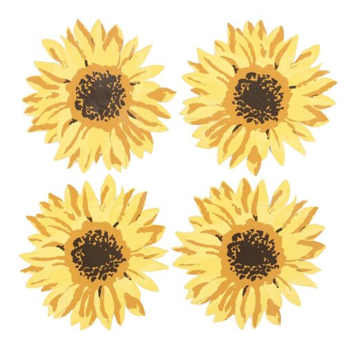 Set of 4 Sunflower Coasters