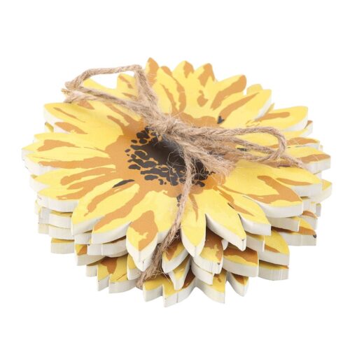 Set of 4 Sunflower Coasters - Image 3