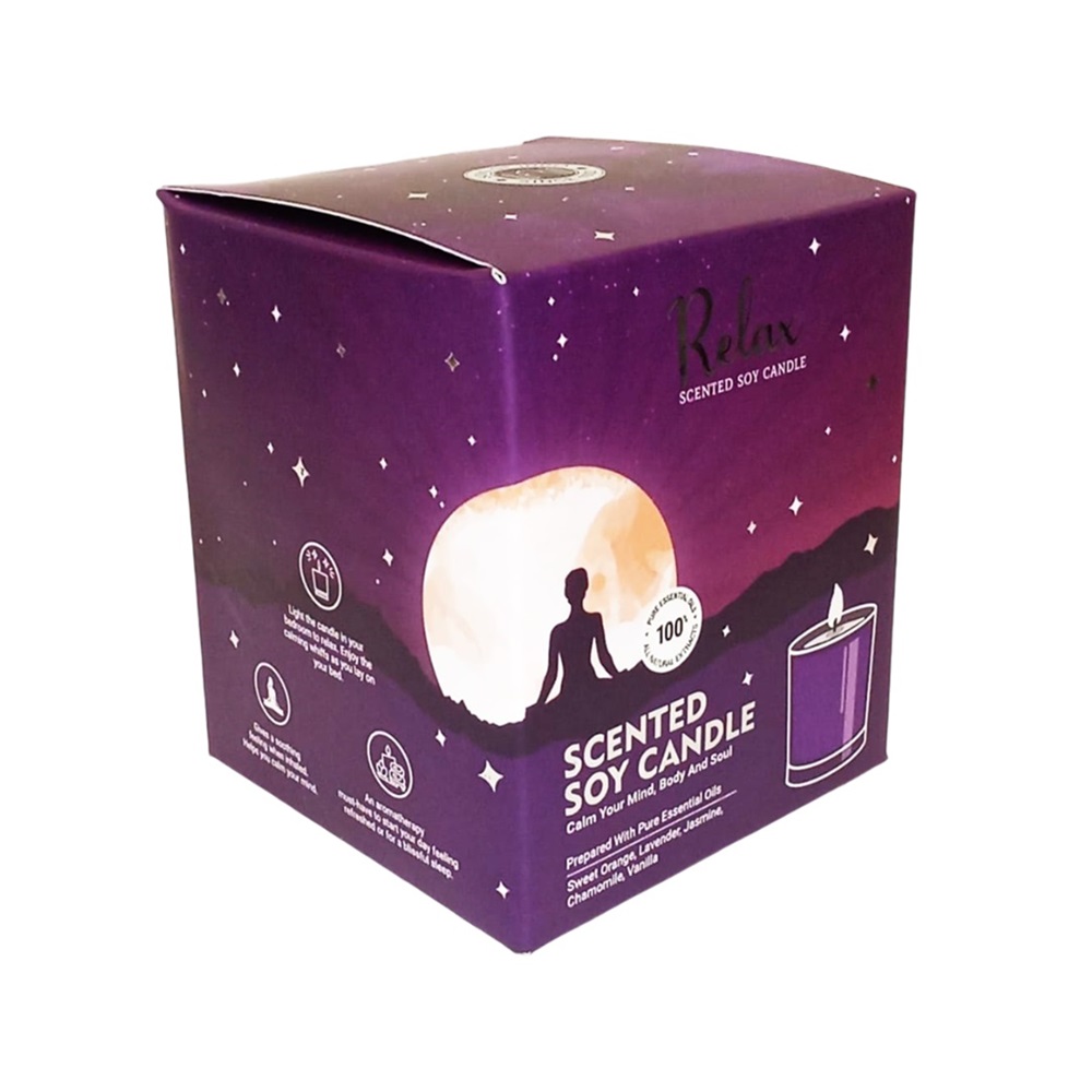 Relax Aromatherapy Scented Soy Candle 200gm - Image 2