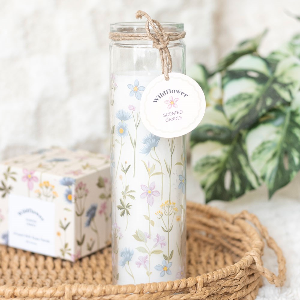 Floral Print Wildflower Tube Candle - Image 4