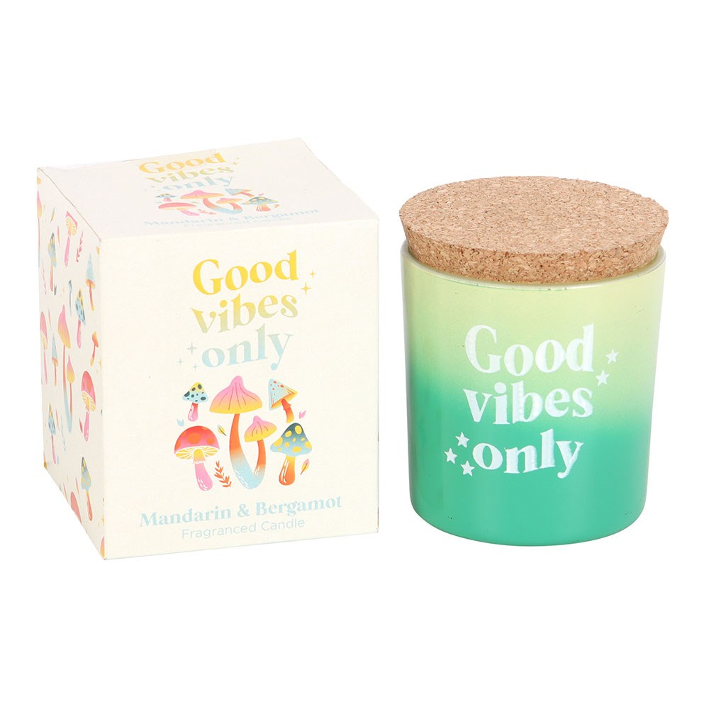 Good Vibes Only Mandarin & Bergamot Candle - Image 2