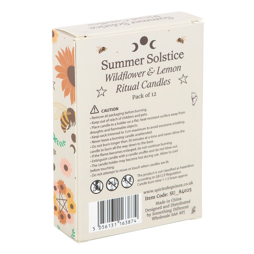 Wildflower & Lemon Summer Ritual Candles Pack of 12 - Image 4