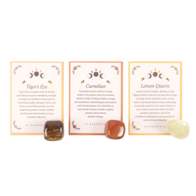Summer Solstice Crystal Set with Sunstone, Carnelian and Lemon Quartz