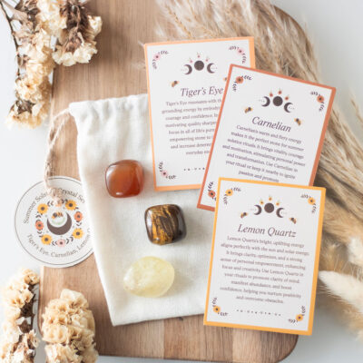 Summer Solstice Crystal Set with Sunstone, Carnelian and Lemon Quartz