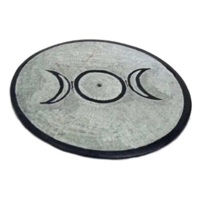 Triple Moon Soapstone Incense Holder