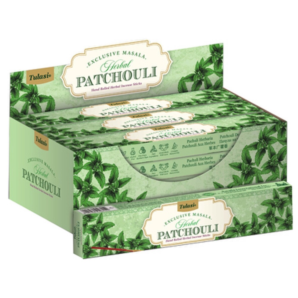 Tulasi Herbal Patchouli 15gm Incense Packet - Image 2