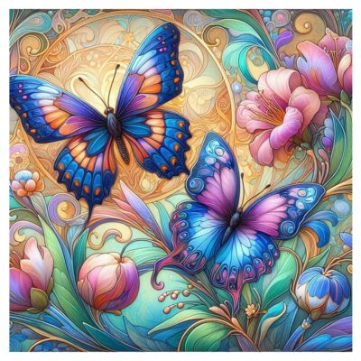 Butterfly Ceramic Trivet