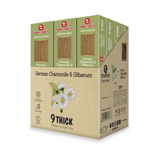 Blunt Black German Chamomile & Olibanum Incense Packet