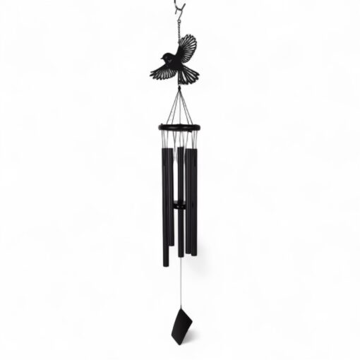Fantail Wind Chime 40" Black