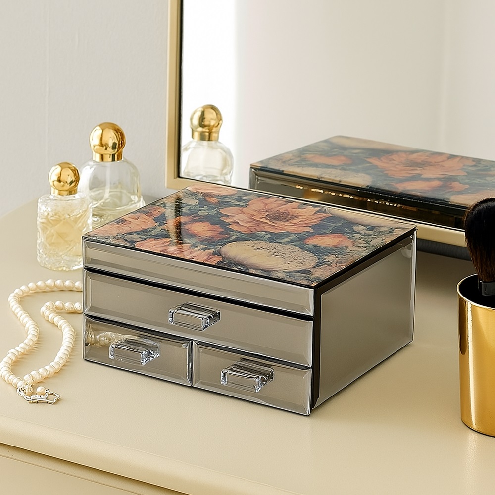 Red Flowers Large Jewellery Box - Image 2