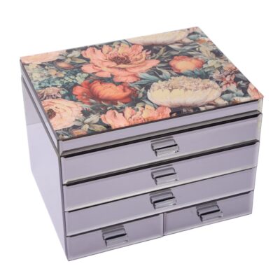 Red Flowers Extra Large Jewellery Box