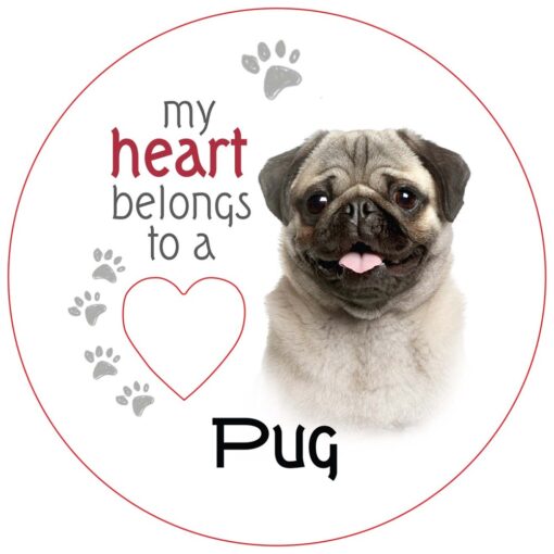 Pug Piece of My Heart Magnet