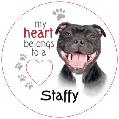 Staffy Piece of My Heart Magnet
