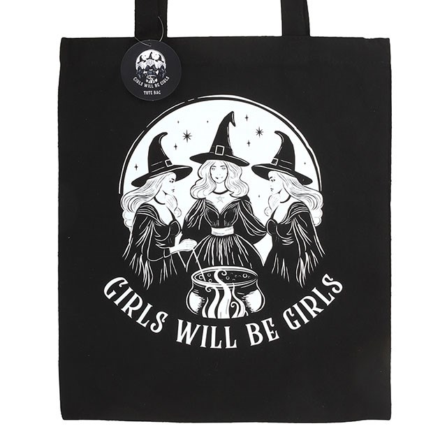 Girls Will Be Girls Witchy Polycotton Tote Bag - Image 4