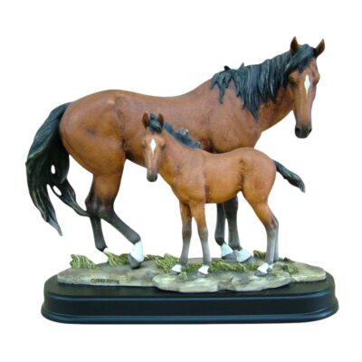 Horse with Foal Light Brown