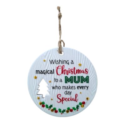 Mum Christmas Wishes Plaque
