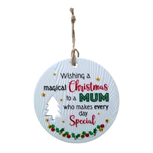 Mum Christmas Wishes Plaque