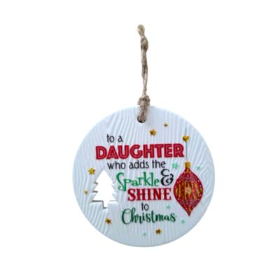 Daughter Christmas Wishes Plaque