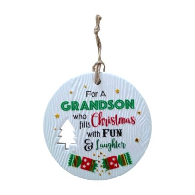 Grandson Christmas Wishes Plaque
