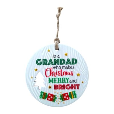Grandad Christmas Wishes Plaque