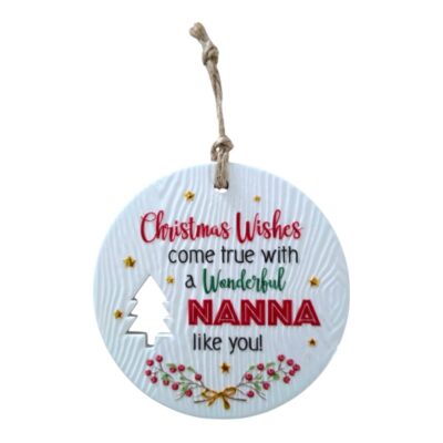 Nanna Christmas Wishes Plaque