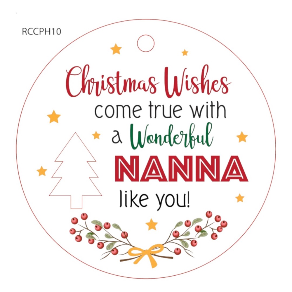 Nanna Christmas Wishes Plaque - Image 2