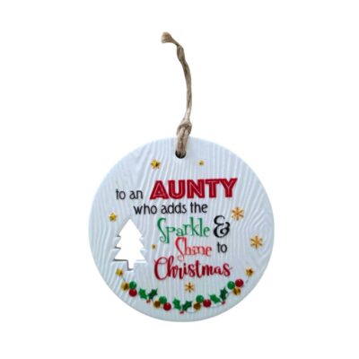 Aunty Christmas Wishes Plaque