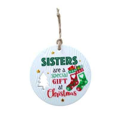 Sisters Christmas Wishes Plaque
