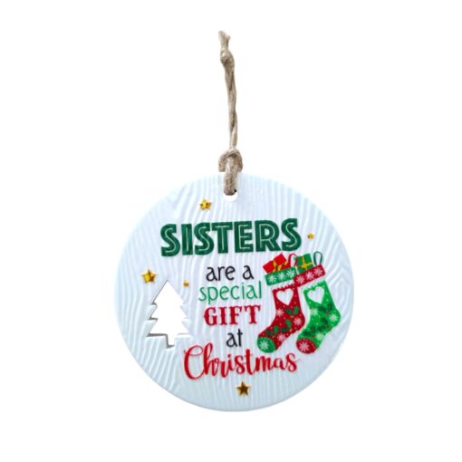 Sisters Christmas Wishes Plaque