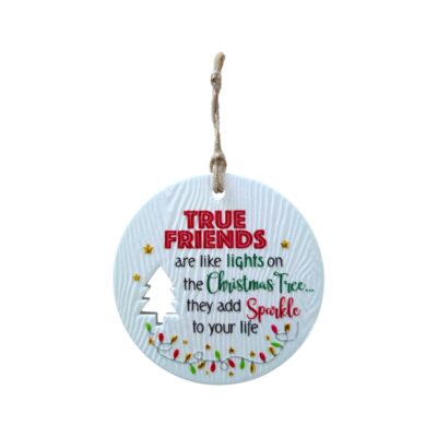 True Friend Christmas Wishes Plaque