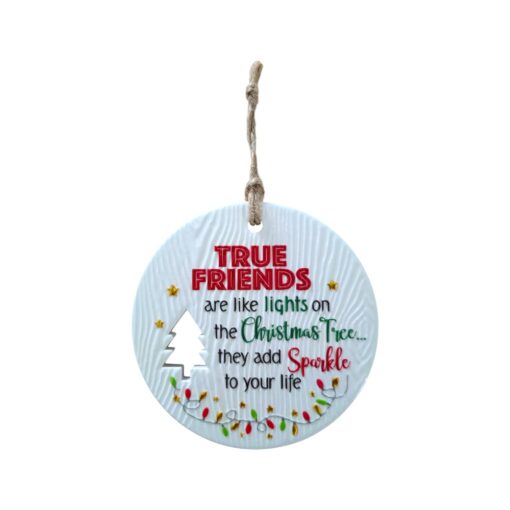 True Friend Christmas Wishes Plaque