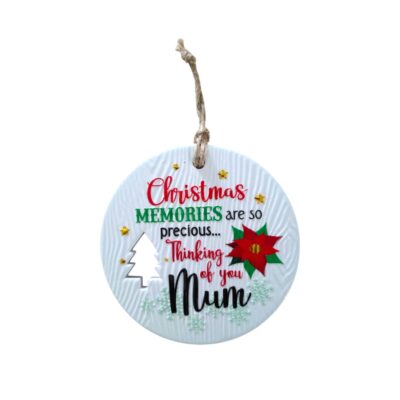 Mum Memories Christmas Wishes Plaque