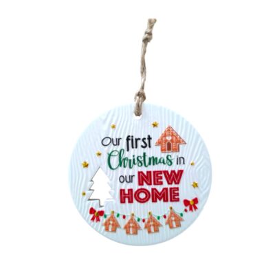 1st Christmas our New Home Christmas Wishes Plaque